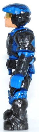 Blue UNSC Marine v3 from the Mega Bloks Halo set 96962 Blue Team: Combat Unit.