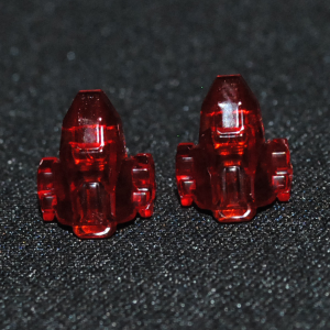 Weapons and accessories from the Red Spartan II in translucent Mk VI Armor. From the 2024 Halo 2 Character pack by Mega.