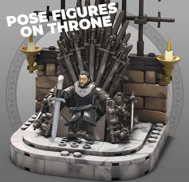 A detailed look at Mega Construx set The Iron Throne (GKM68) based on the HBO tv series Game of Thrones