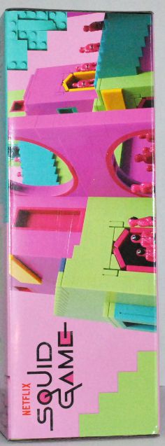 Box art from the 2025 Mega Squid Game Staircase set
