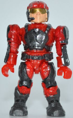 UNSC Marine v3 (red) from the Mega Bloks 2011 Halo set 96961 Red Team Combat Unit