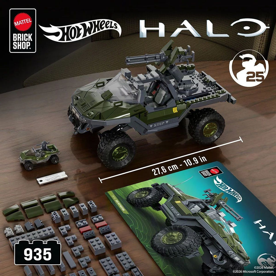 This article offers an in-depth overview and the PDF instruction manual for the Mattel Brick Shop / Hot Wheels / Halo 2026 UNSC M12 Warthog (JNP49), revealed during San-Diego Comic Con. 