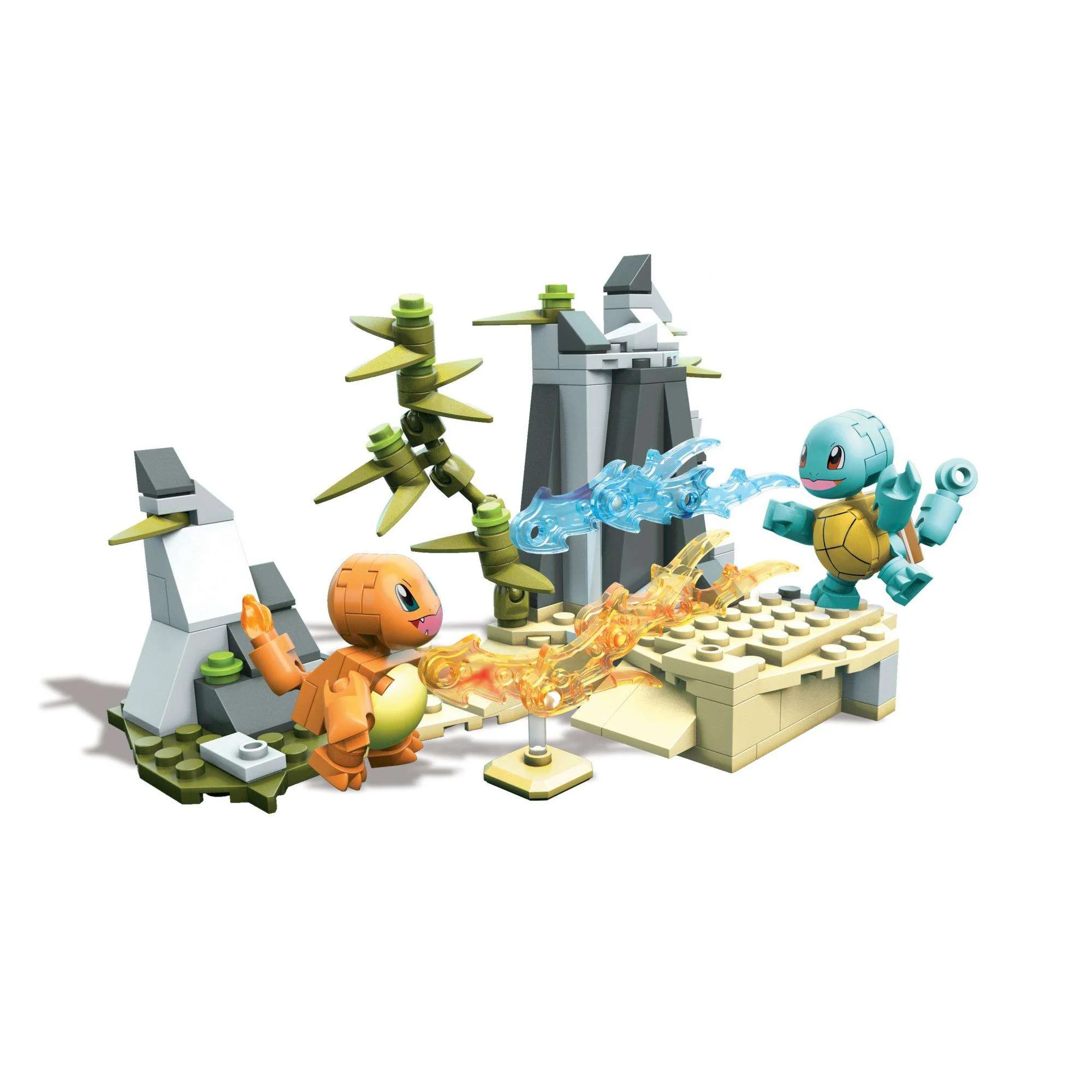 A detailed look at Mega Construx Pokémon set DYF10 Squirtle vs Charmander.