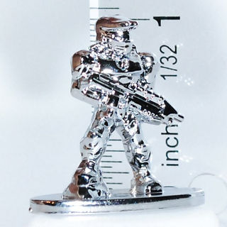 Diecast Silver Spartan II from the 2012 Mega Halo set 96964 Covenant Wraith from the Halo Universe Metal Series.