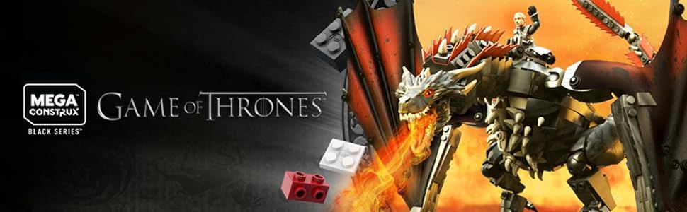 A detailed look at Mega Construx set Daenerys & Drogon (GKG97) based on the HBO tv series Game of Thrones