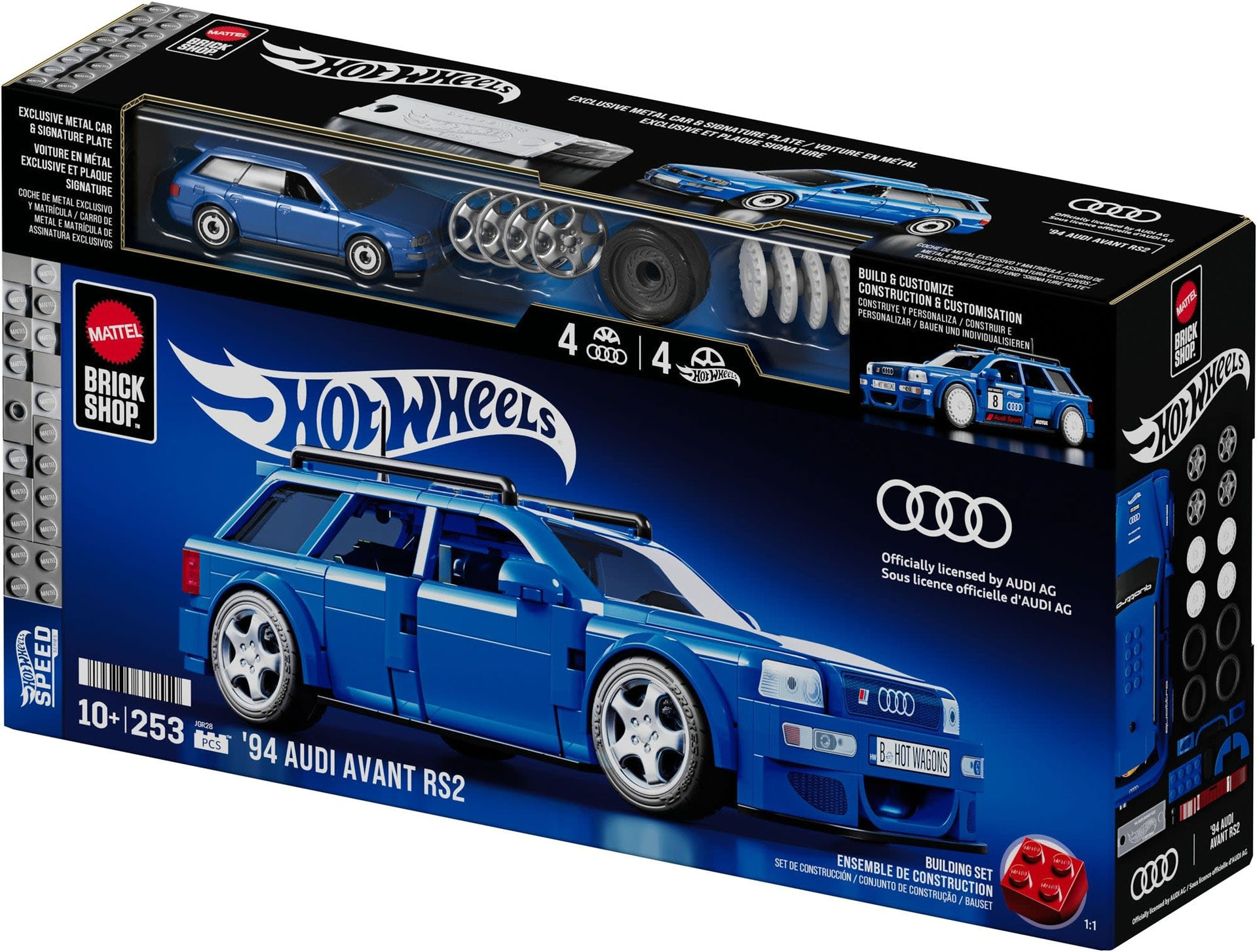 This article offers an in-depth overview and the PDF instruction manual for the ’94 Audi Avant RS2 (JGR28), introduced by Mattel Brick Shop / Hot Wheels as part of the 2025 collection of buildable car sets. 