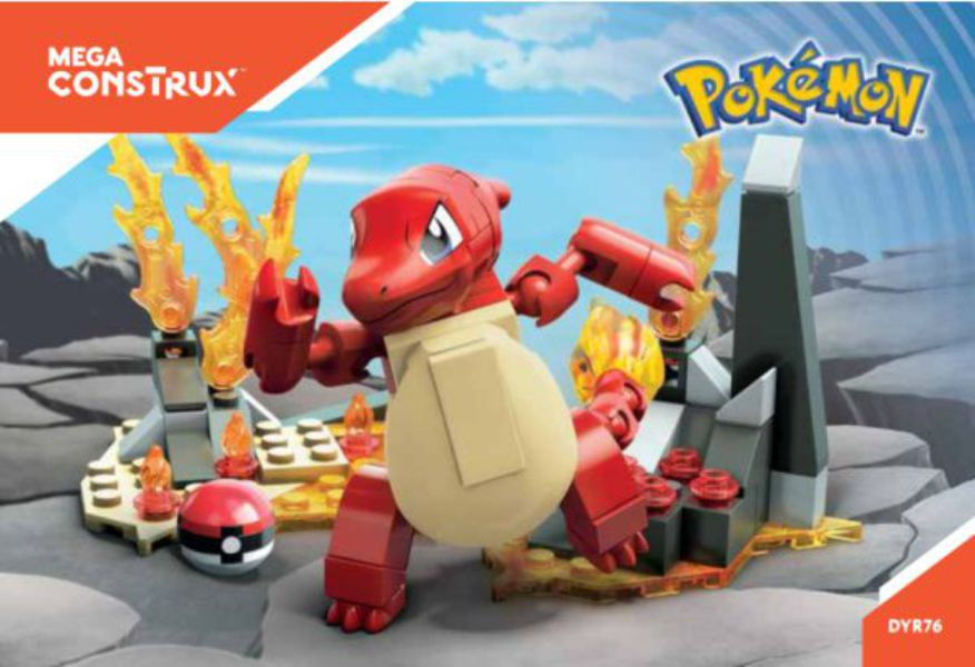This article has PDF instructions and a detailed review of the Mega Construx Pokémon set Charmeleon DYR76.