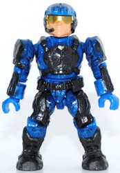 Blue UNSC Marine v3 from the Mega Bloks Halo set 96962 Blue Team: Combat Unit.