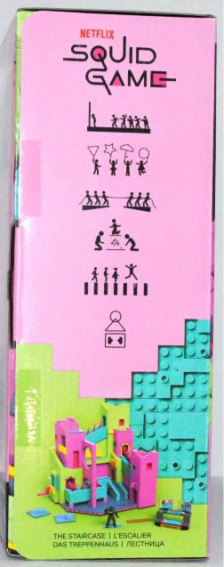 Box art from the 2025 Mega Squid Game Staircase set