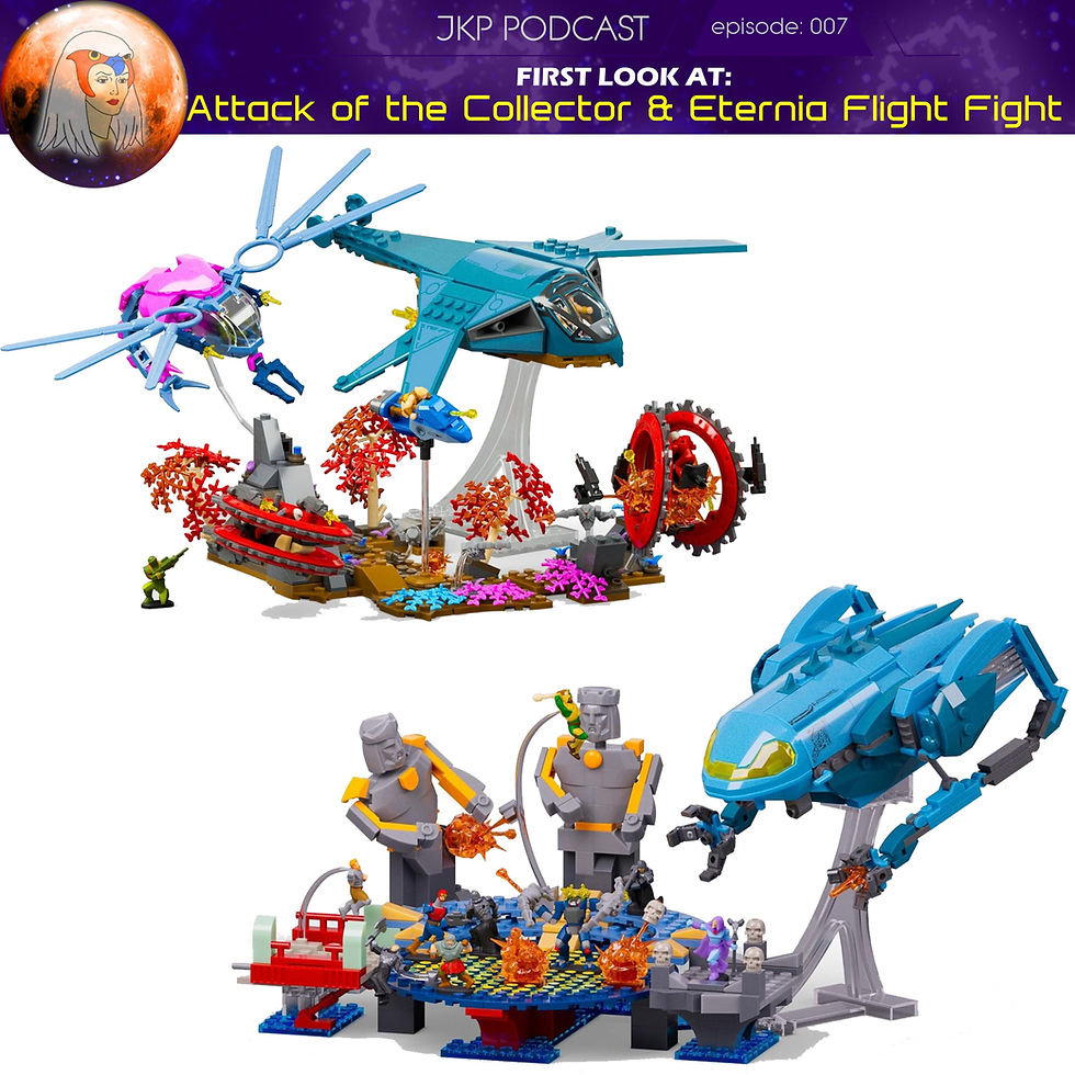 Let’s take a closer look at the newly premiered: Attack of the Collector and Eternia Flight Fight. These Mattel Brick Shop sets are inspired by the movie and offer fans a fresh experience as part of the Masters of the Universe (MOTU) collection.
