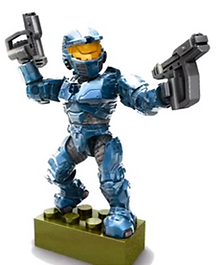 Cyan Spartan from the Mega Halo 2010 set 99034 Cyan Spartan.