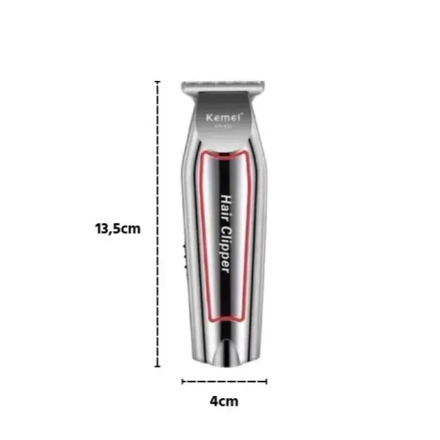 Miniatura: Máquina De Acabamento Profissional Kemei KM-032 Sem Fio Com Pentes E Escova