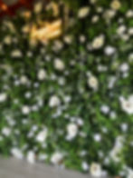 Lush greenery with magnolias and roses