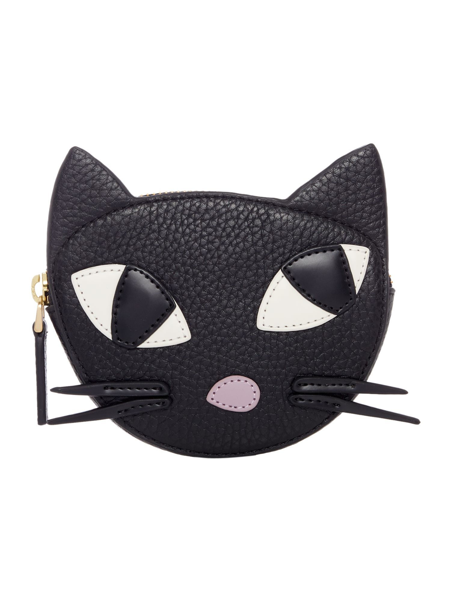 Lulu Guinness Kooky cat coin puirse, Black