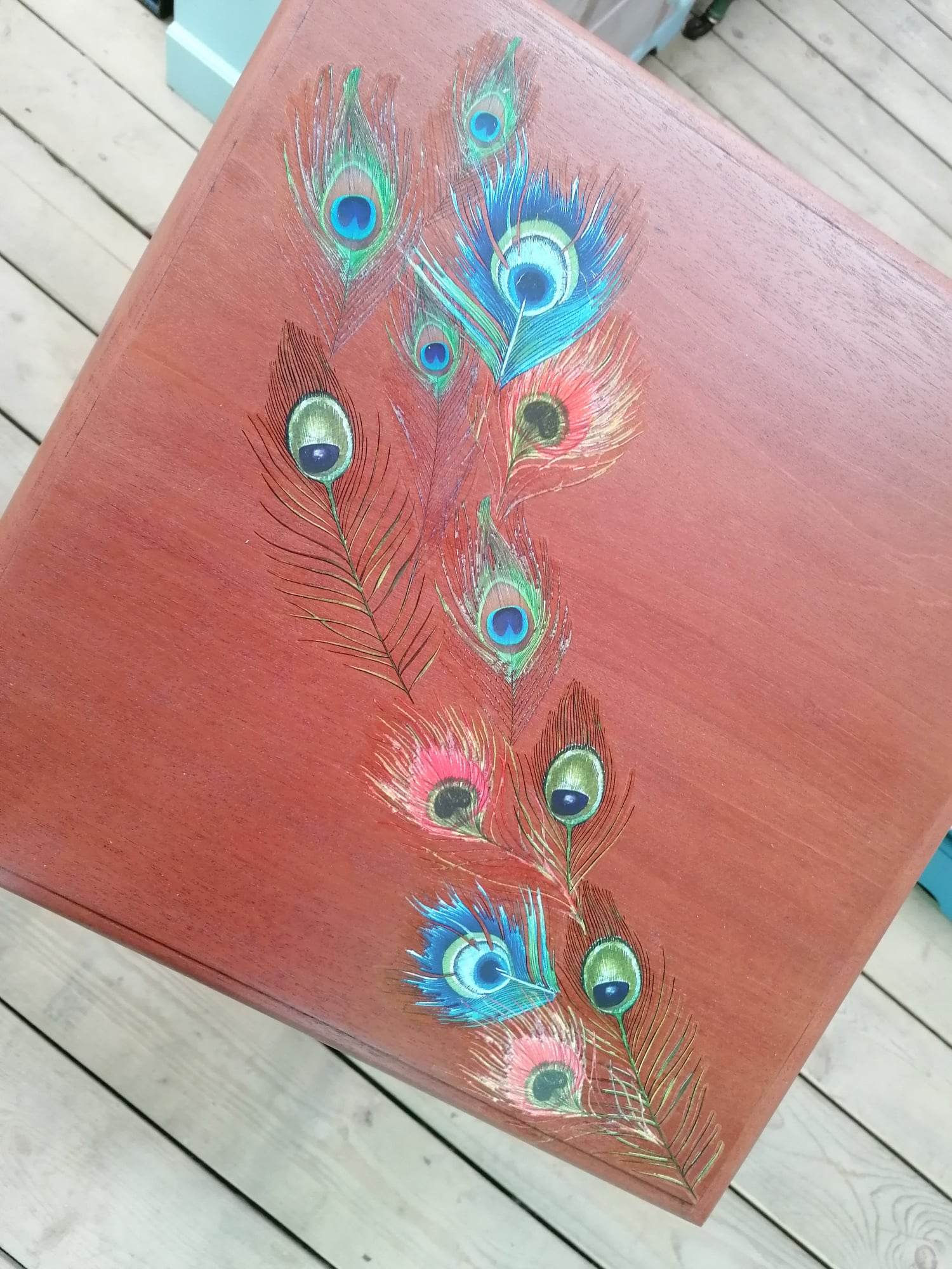 Peacock Feather Table