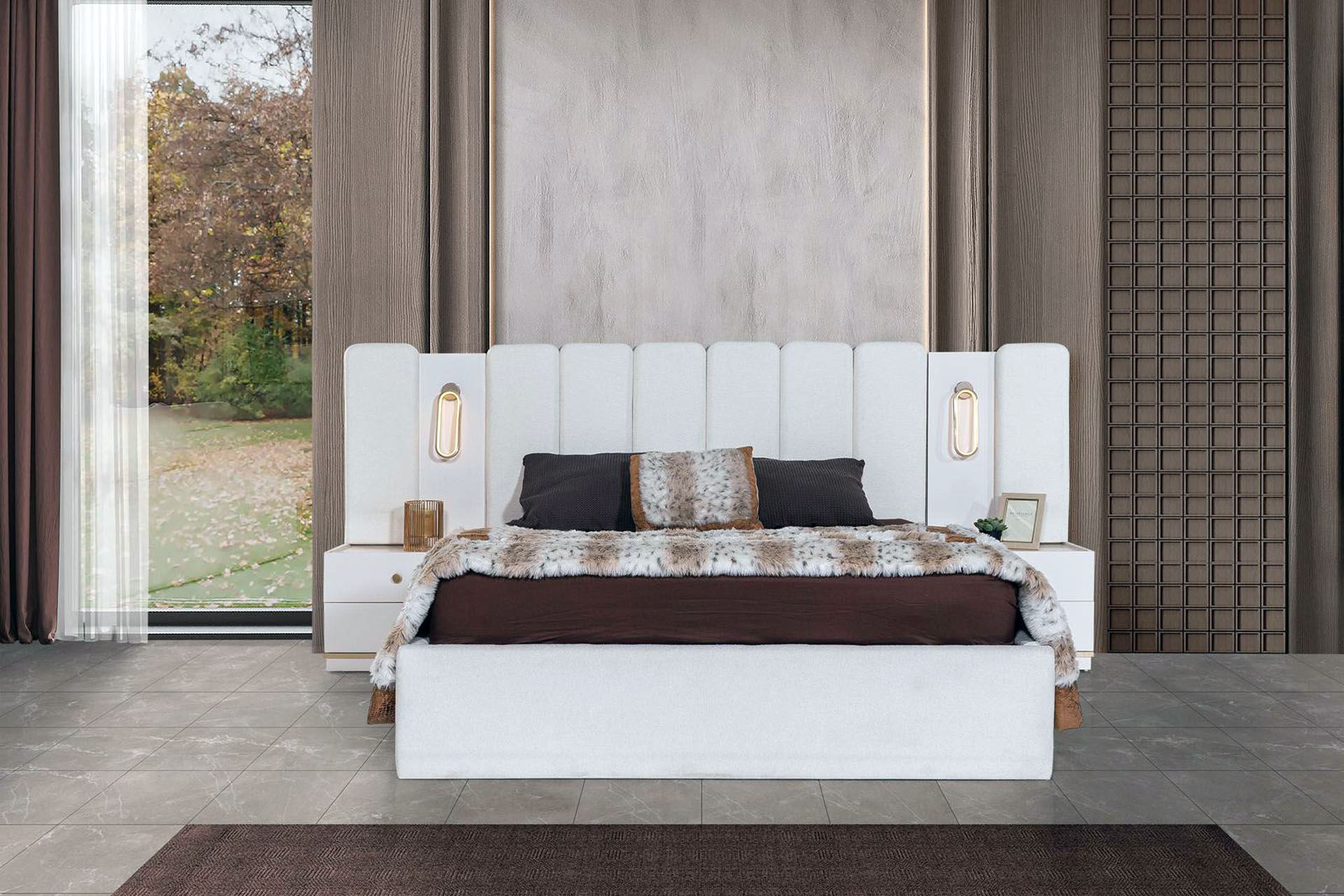 Stil Yatak Odası Beyaz