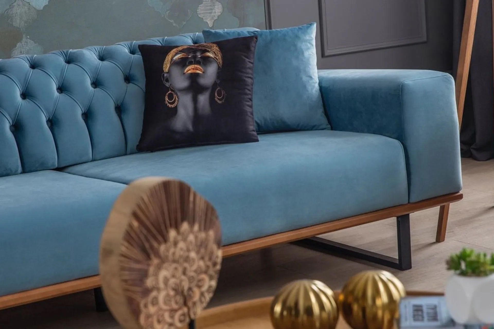 Bella Koltuk Takımı Turkuaz-Antrasit