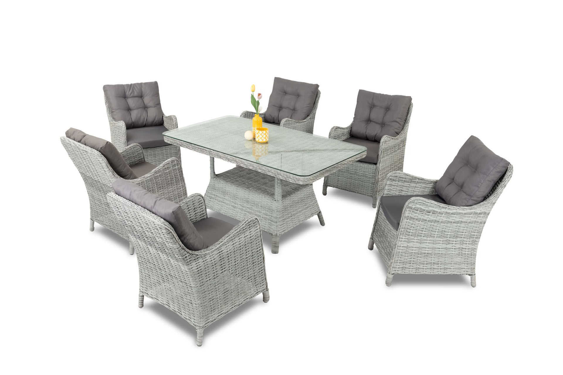 Ayvalık 6'lı Bahçe Mobilyası Masa Takımı