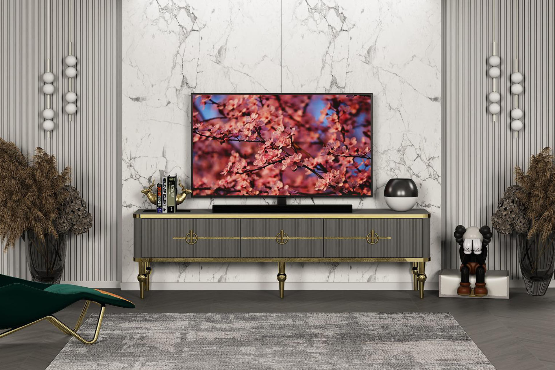 Asel Çekmeceli Tv Ünitesi Antrasit