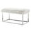 Küçük resim: Soft Bench Beyaz Peluş-Krom Ayak