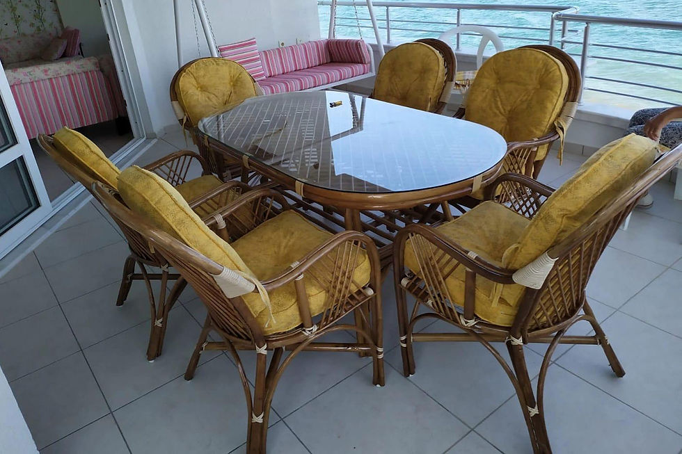 Ramono 6'lı Bambu Masa Takımı