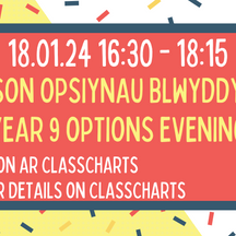 Noson Opsiynau Bl9 Options Evening