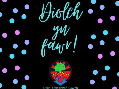 Diolch yn fawr!