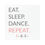 Thumbnail: Car Magnet - Eat Sleep Dance Repeat - Perfect Gift for Dancers