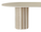 Ribbed kitchen table base with quartz top