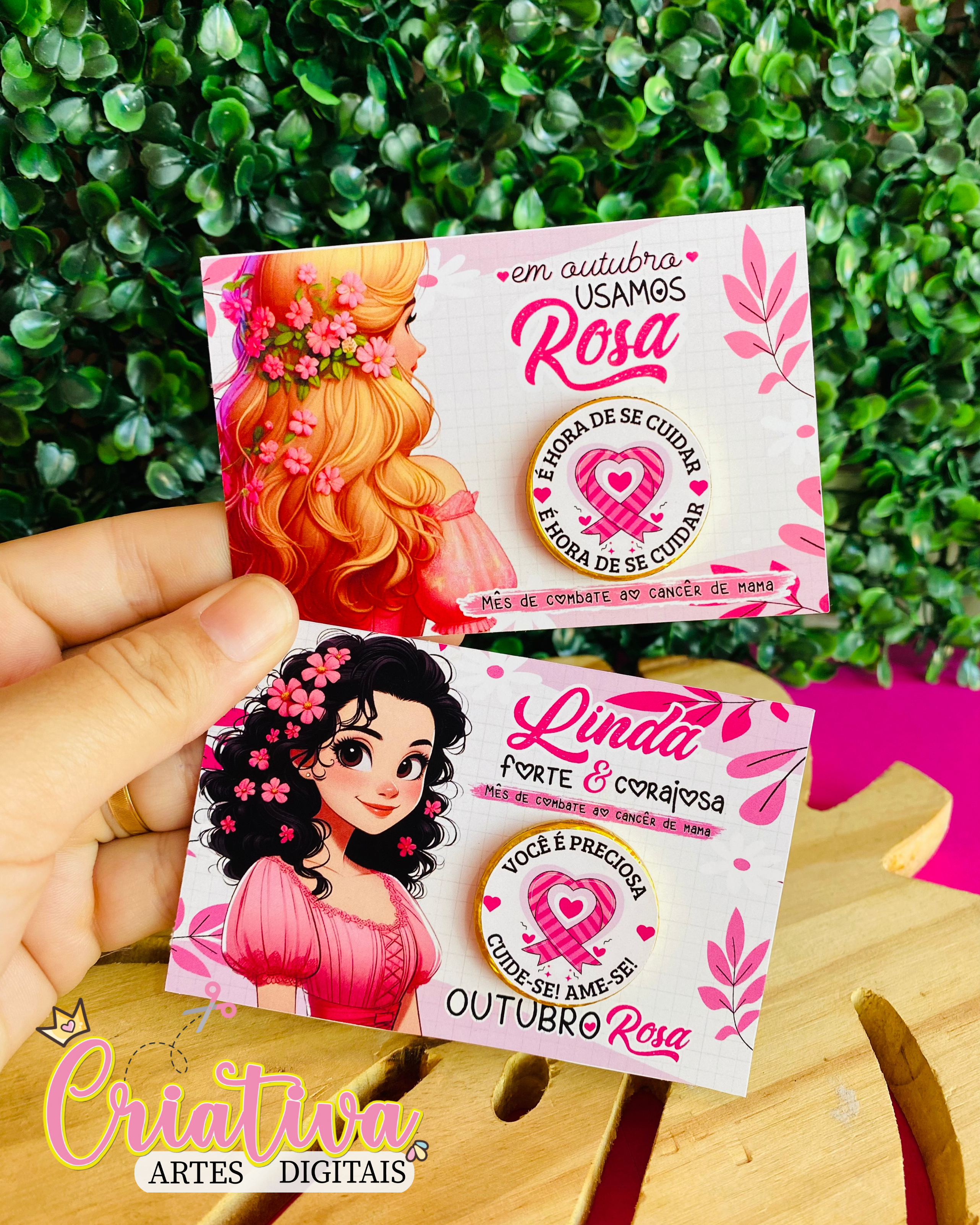 CARD MOEDA - OUTUBRO ROSA - COLEÇÃO 24