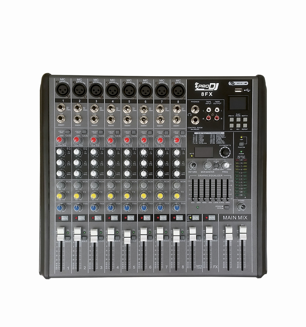 Miniatura: Pro Dj 8FX  Mezcladora Análoga Con Bluetooth De 8 Entradas
