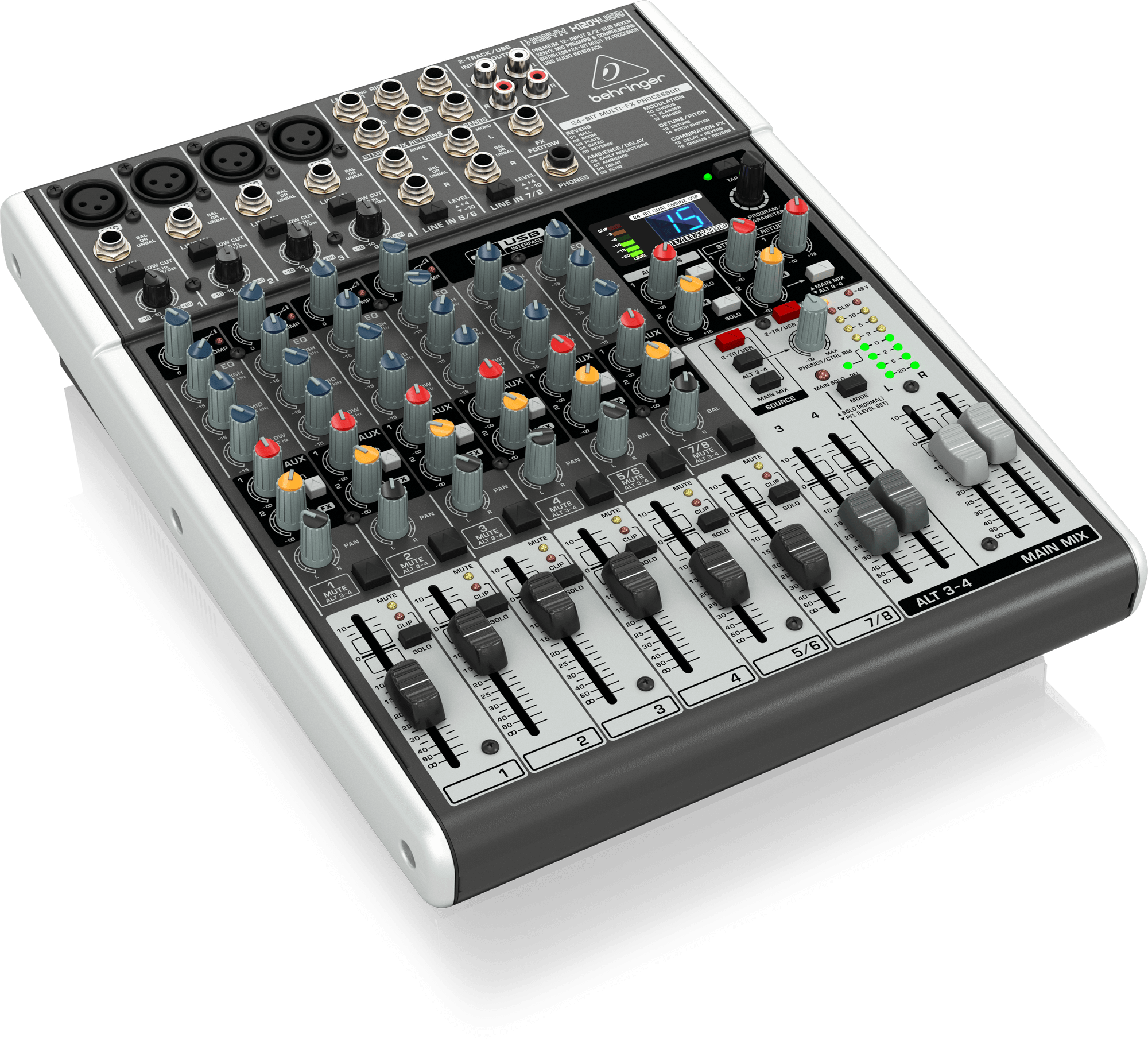 Behringer X1204USB Mezclador Análogo De 4 Entradas Híbridas