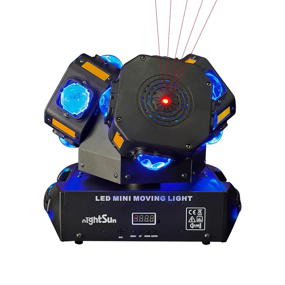 Miniatura: Nightsun SPB415F1 Cabeza Móvil Multiefectos LED 3 Heads Gecko