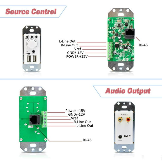 Miniatura: Pyle Pwpbt67 Receptor Bluetooth Empotrar Pared Extensión
