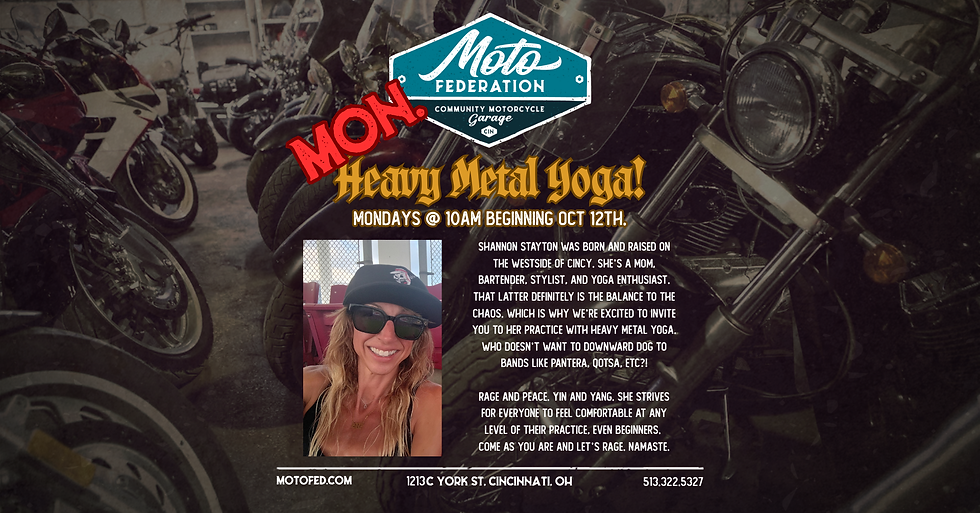 MONDAY morning Heavy Metal Yoga