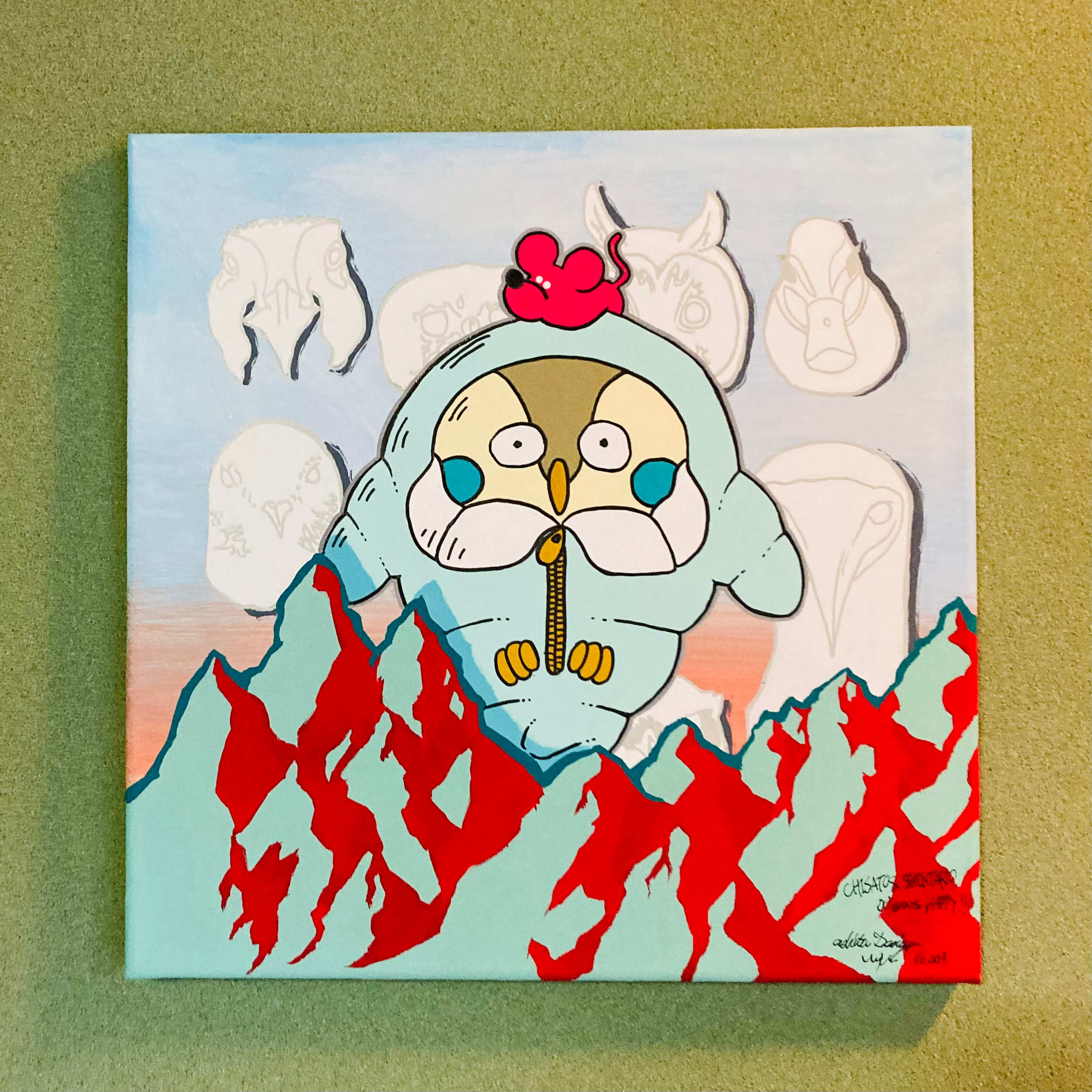 キャンバスアート003 「巨寝袋」オーダー品