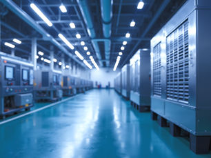 Industrial HVAC system installed at the plant