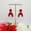 Thumbnail: Red geometric dangle earrings