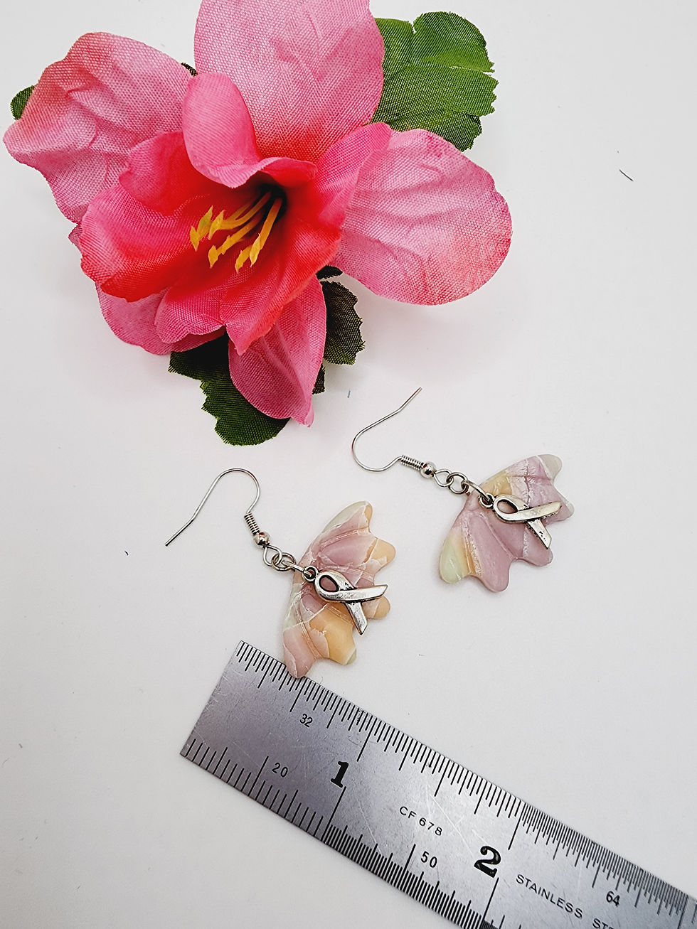 Handcrafted Breast Cancer Awareness Multi color Earrings