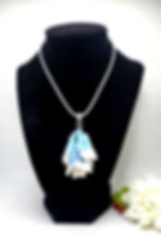 Frayed Blue Jean Pendant