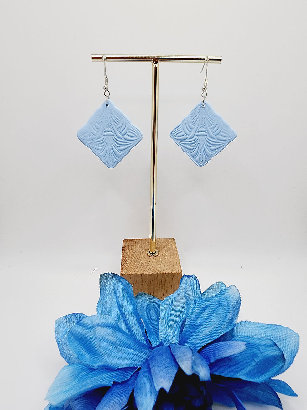 Light blue Art Deco earrings