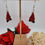 Thumbnail: Red Gnome Small earrings handmade polymer clay