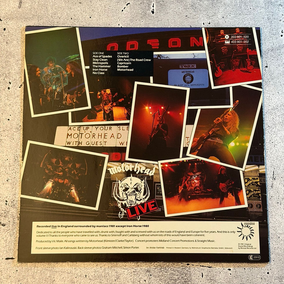 Thumbnail: Motörhead – No Sleep 'til Hammersmith  (Vinyl, Used)