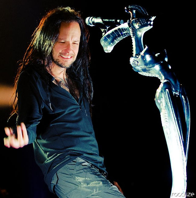 Microphone stand for Jonathan Davis of Korn