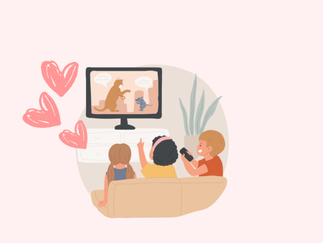 Kids watching video