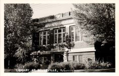 Belleville, IL Carnegie library. Mature trees.