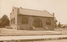 Porterville, CA Carnegie library photo postcard