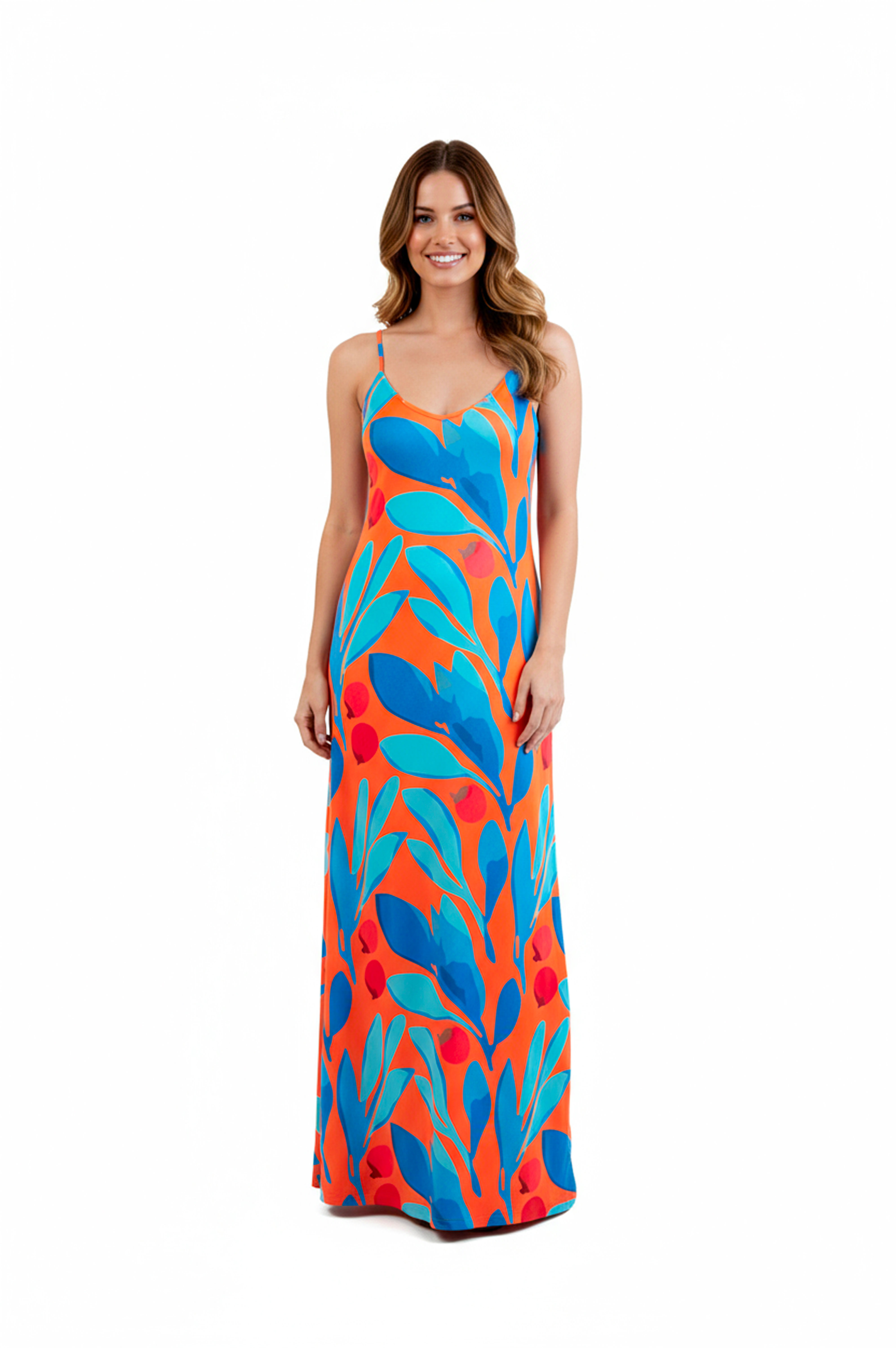 Bela Comfort Loungewear: Strappy Long Dress