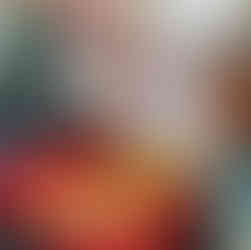 a white blonde little girl is using a scooper to pour red lentils into a yellow funnel over a red tray