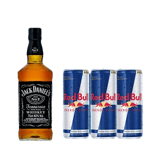 Jack Daniels 70 cl 3x Redbull